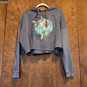 Gray cropped hoodie XL